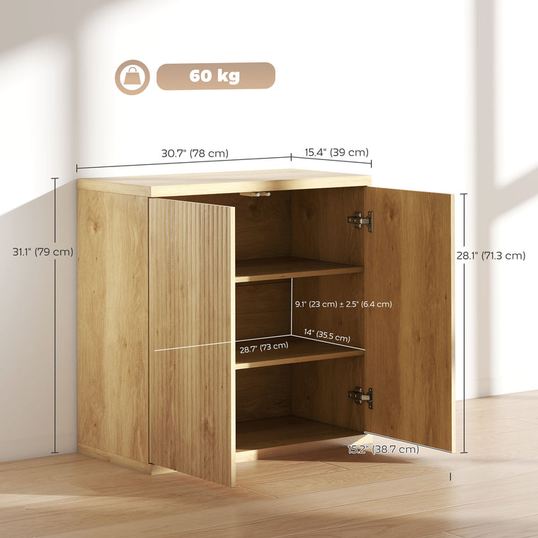 Sideboard Buffet Cabinet Set of 2 with Soft-Close Door