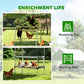 Metal Chicken Coop Run w/ Waterproof Cover, Nesting Box, Roosting Bars, for Outdoor Backyard