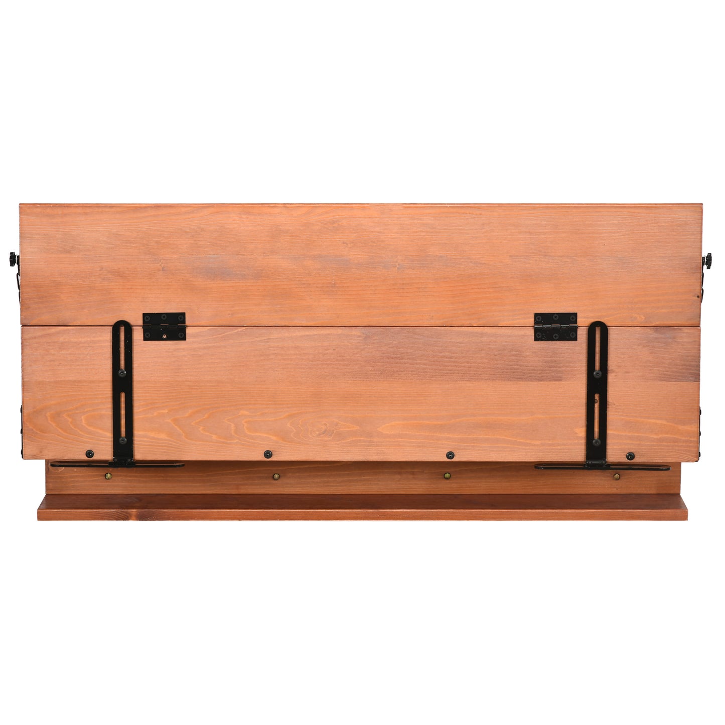 Railing Hanging Table, Folding Balcony Table, Spruce Foldable Desk with Width 39.4 inch for Patio and Garden, Orange
