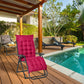 Reclining Zero Gravity Chair with Adjustable Backrest, Folding Garden Sun Lounger, Outdoor Recliner with Removable Cushion and Headrest, Dark Grey - Walnut