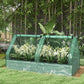 6' x 3' Metal Planter Box with Cover, Raised Garden Bed with Mini Greenhouse for Herbs, Vegetables, Green and Silver