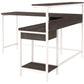 Dorrinson - White / Black / Gray - L-desk With Storage