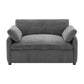 Modern Single Chenille Sofa with Extra-Wide 42.5-Inch Seat, Comfortable Armchair for Bedroom and Living Room, 50" L x 43" W x 34" H, Gray