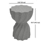 Spiral Decorative Garden Stool, Flower Top Outdoor Stool Side Table Plant Stand Footstool for Indoor Outdoor, Grey