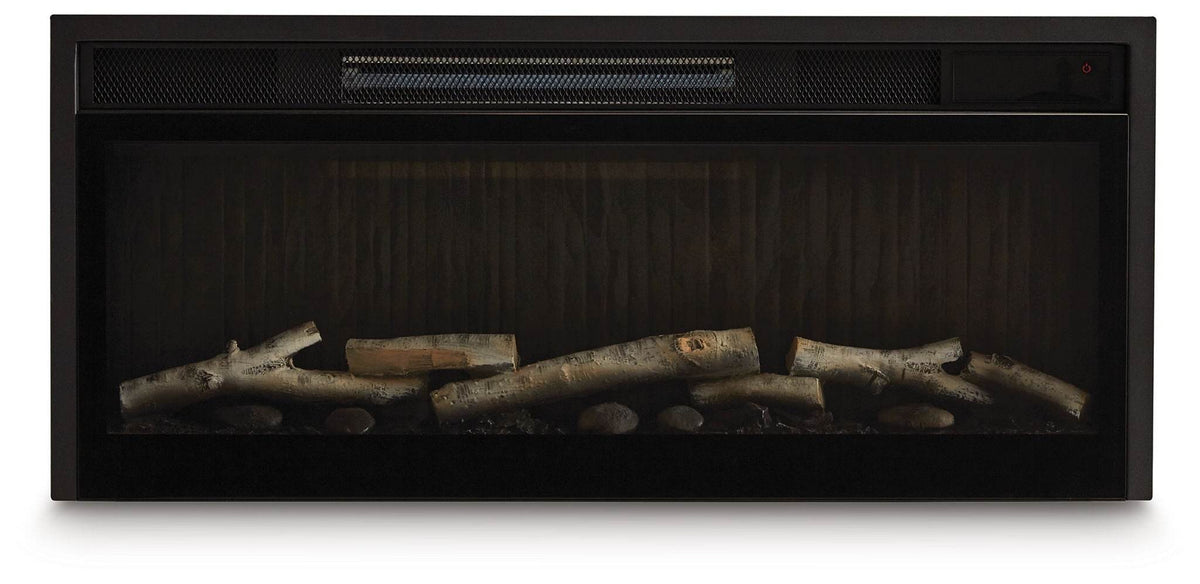 Entertainment Accessories - Black - Fireplace Insert With Faux Birch Log Set - Forward Furniture