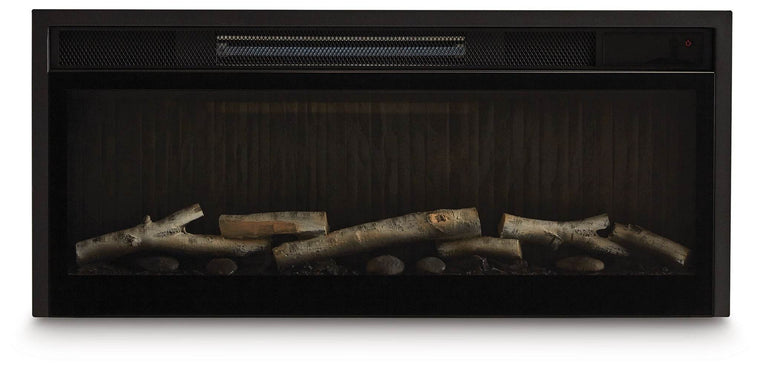 Entertainment Accessories - Black - Fireplace Insert With Faux Birch Log Set - Forward Furniture