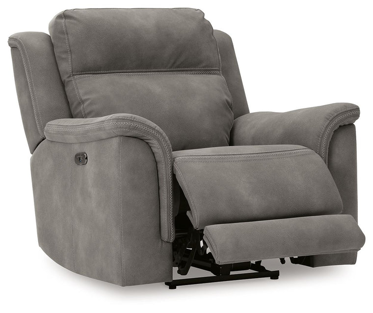 Next-Gen Durapella - Pwr Recliner/Adj Headrest - Microfiber - Slate