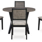 Corloda - Black / Gray - Round Drm Table Set (Set of 5)