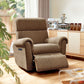 Power Recliner Chair, Fabric Upholstered Recliner Chair with USB Ports, Swivel and Rocking Function, Footrest
