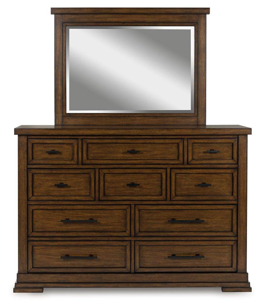 Taffenbrook - Medium Brown - Dresser And Mirror - Forward Furniture