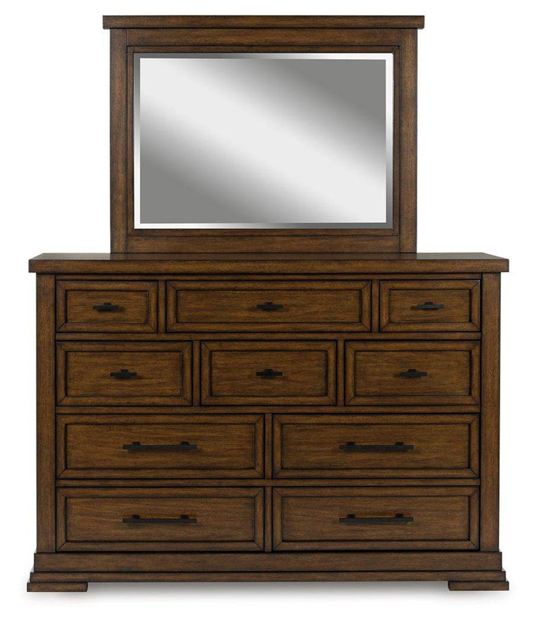 Taffenbrook - Medium Brown - Dresser And Mirror - Forward Furniture