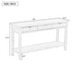 Modern Entryway Table with Bottom Shelf and Iron Handles, Multi-Functional Console with Wide Surface, 60'' L x 15.5'' W x 31'' H, Navy Blue