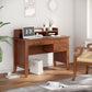 Study Table with Storage Hutch, Drawers, Shelf, Home Office Writing Table Study Workstation with Cable Management, Brown