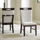 Neymorton - Dining Upholstered Side Chair (Set of 2) - Light Gray / Brown