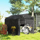 Outdoor Storage Shed, UV Resistant Bike Tent with Roll-up Zipper Door, Portable Shed for Bike, Motorcycle, Black