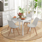 Dining Chairs Set of 4 with PU Leather Cushion - White