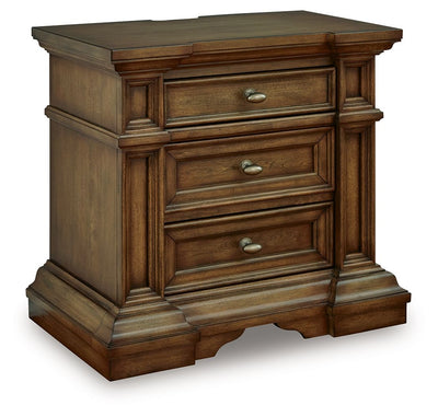 Frantanna - Three Drawer Night Stand - Brown
