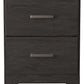 Belachime - Charcoal - Two Drawer Night Stand