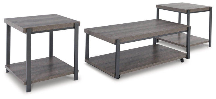 Wilmaden - Gray / Black - Occasional Table Set (Set of 3) - Forward Furniture