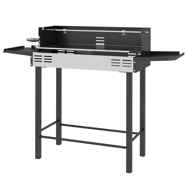 Stainless Steel Charcoal BBQ Rotisserie Grill with Grate