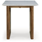 Isanti - Light Brown / White - Rectangular End Table