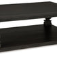 Wellturn - Black - Rectangular Cocktail Table