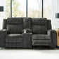 Martinglenn - Ebony - Dbl Power Reclining Loveseat W/Console - Fabric