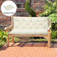 2 Seater Garden Bench Cushion, Soft Thick Outdoor Non-Slip 2 Seater Soft Pad With Backrest for Garden Patio, 52" x 43" x 4", Beige