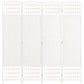 4 Panel Folding Room Divider, Portable Privacy Screen, Wave Fiber Room Partition for Home Office, White