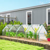 Portable Mini Greenhouse Tunnel Growing Tent Plants Flower Warm House w/ Zippered Roll-up Doors, Clear