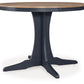 Landocken - Brown / Blue - Round Dining Room Table