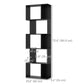 5-Tier S-Shaped Geometric Bookshelf - Black