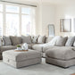 Aslan Court - Sectional With Ottoman Set