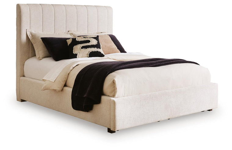 Brizmore - Queen Upholstered Storage Bed - Beige
