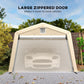 Portable Garage, Heavy Duty Carport Canopy with Ventilation Windows and Large Roll-up Door, Dark Grey