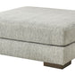 Regent Park - Pewter - Oversized Accent Ottoman