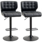 Swivel PU Leather Bar Stools Set of 2 - Black
