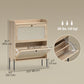 Shoe Cabinet with 2 Flip Drawers, Boho Narrow Shoe Storage Cabinet, Oak