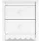 Hallityn - White - Two Drawer Night Stand