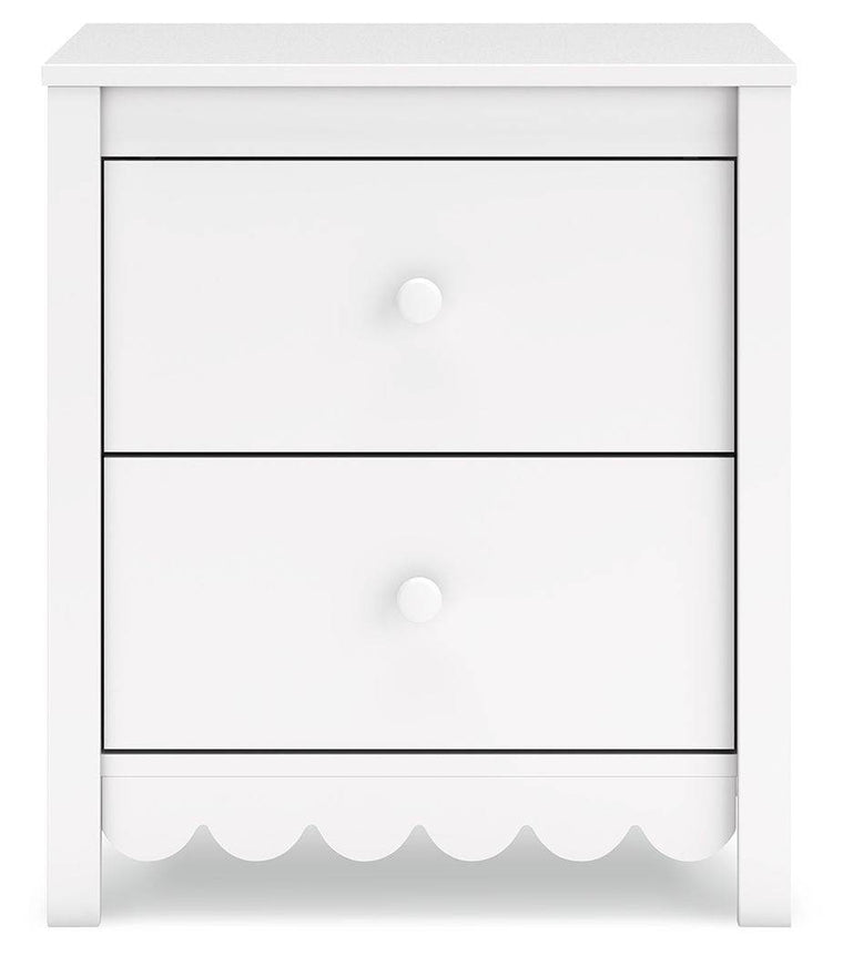 Hallityn - White - Two Drawer Night Stand - Forward Furniture