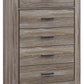 Zelen - Warm Gray - Five Drawer Chest