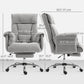 High Back Reclining Office Chair with Footrest - Light Grey