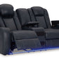 Fyne-dyme - Power Reclining Loveseat With Console/Adj Hdrst