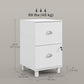 2-Drawer Lockable Filing Cabinet - White