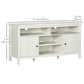 55.1" TV Stand with Storage Cupboard - White