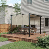 10' x 10' Metal Pergola, Outdoor Pergola with Retractable Canopy, for Garden, Patio, Backyard, Deck