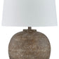 Neavesboro - Antique Brown / White - Metal Table Lamp