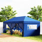 10' x 20' Pop Up Canopy Tent Outdoor Portable Easy Up Party Tent Garden Shade Shelter with Walls Carrying Bag, Blue