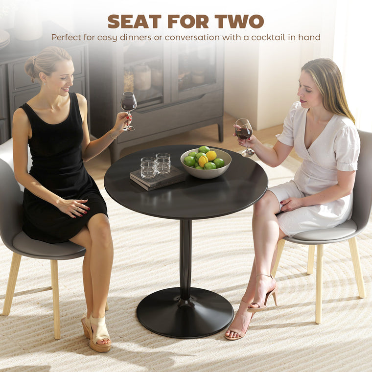 Round Dining Table for 2 with Steel Base