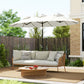 9.7' Double-sided Outdoor Patio Umbrella with Tilt, Crank and Vents, Cream White